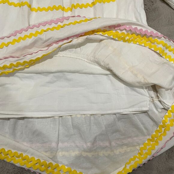 Lisa Marie Fernandez x Target White Linen Blend Dress with Ric-Rac Trim Size XS - Picture 6 of 13